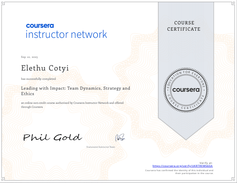 Professional Development Certificate 11